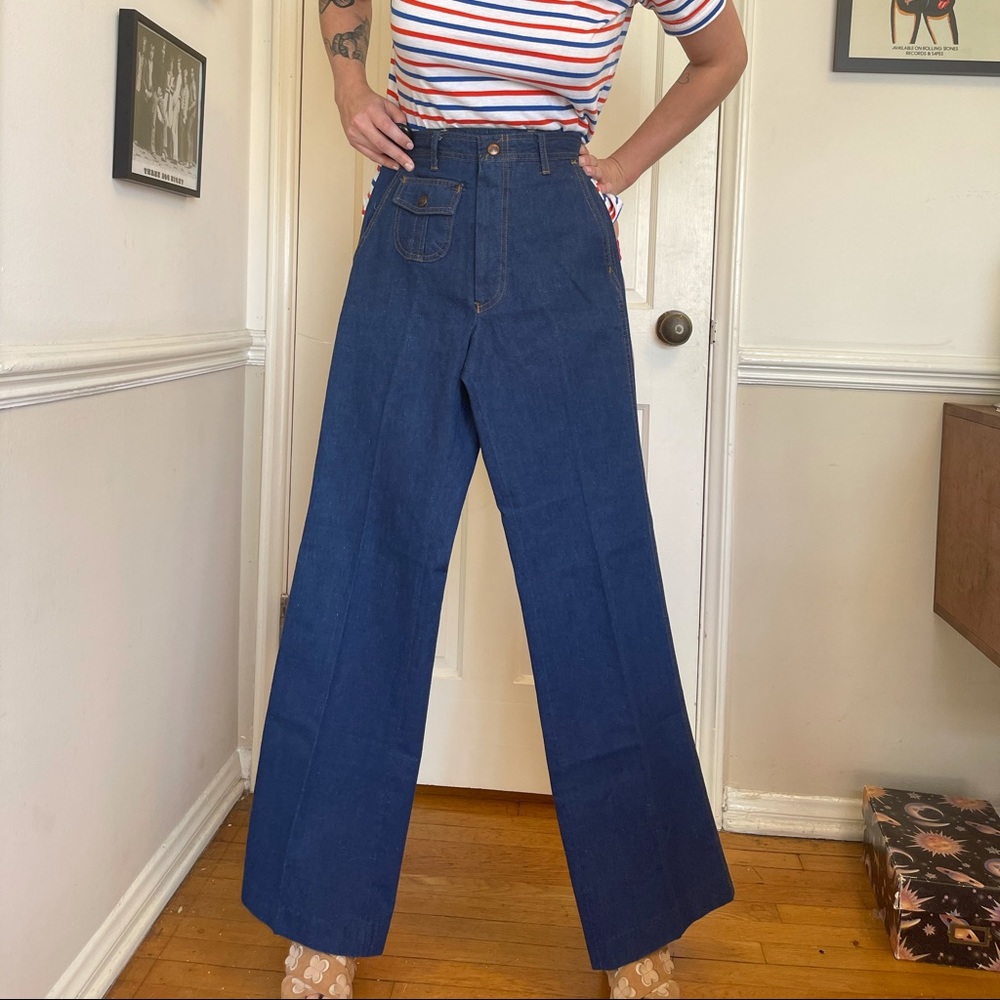 SOLD | 70s Vintage Levi’s Wild Fire Flared Jeans - Picture 1 of 13
